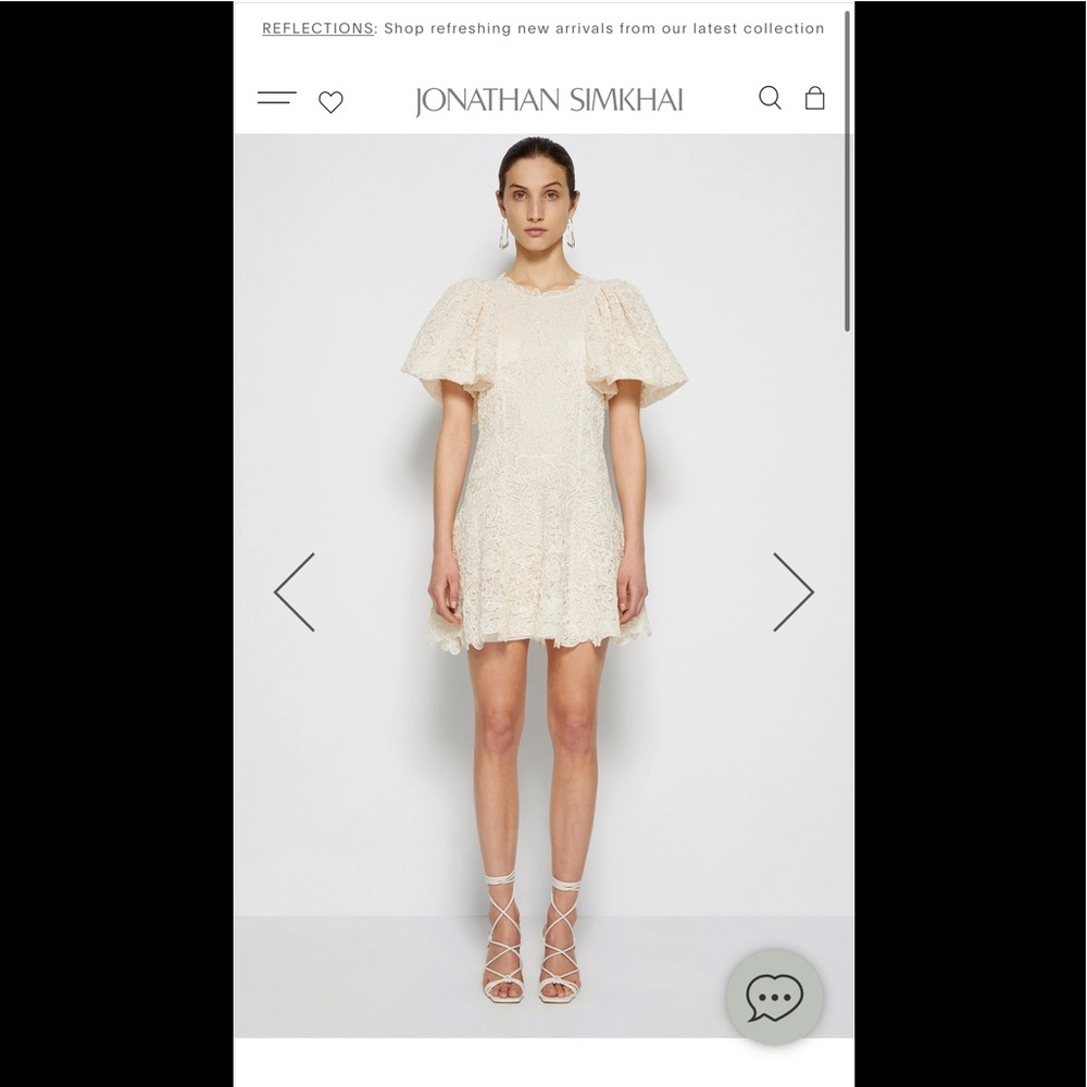 2022 spring Jonathan Simkhai brand new GIGI LACE MINI Dress - Picture 1 of 6